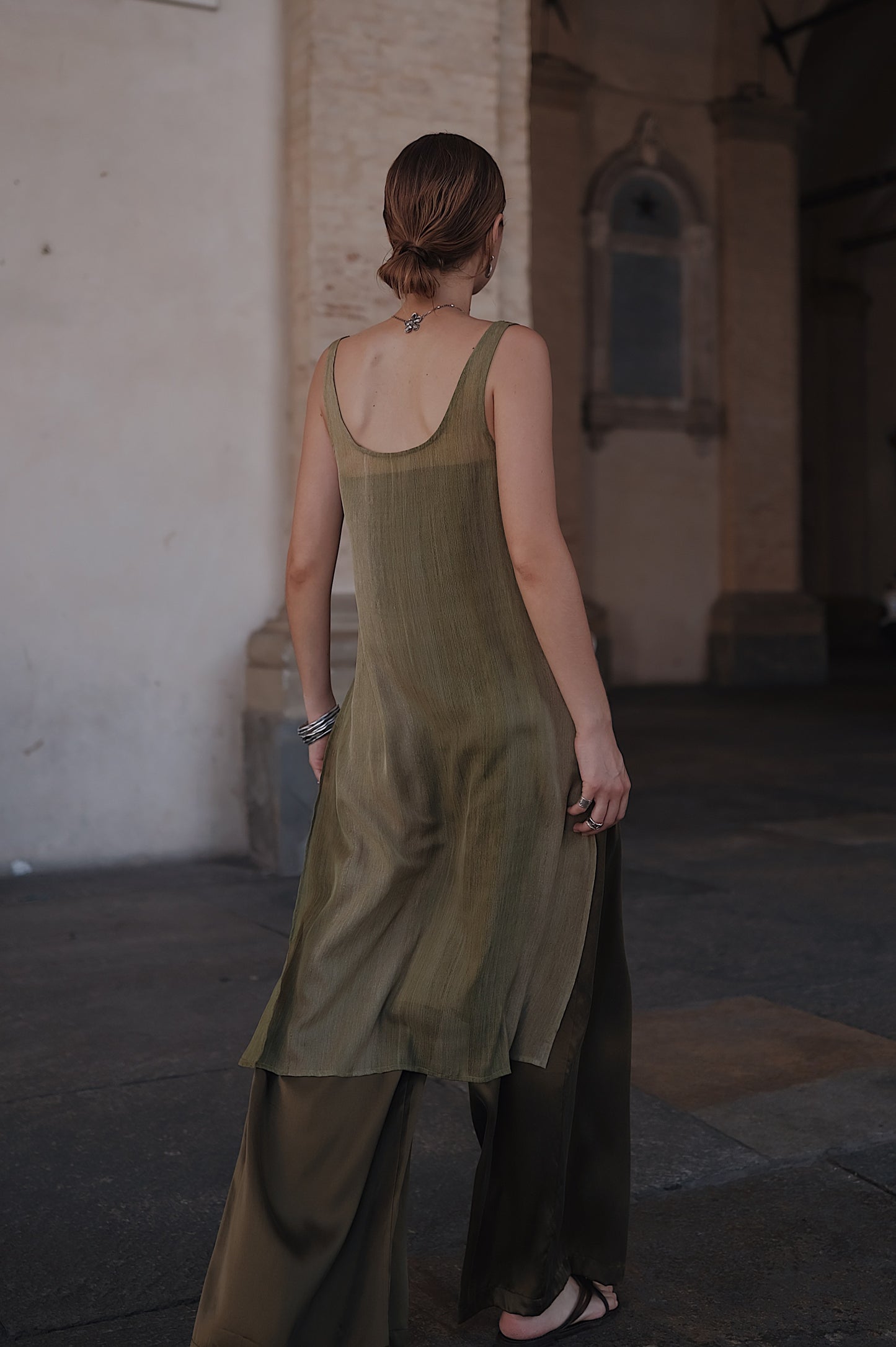 The Palma Scoop-Neck Silk Top