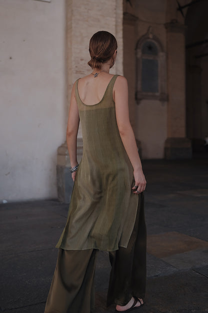 The Palma Scoop-Neck Silk Top