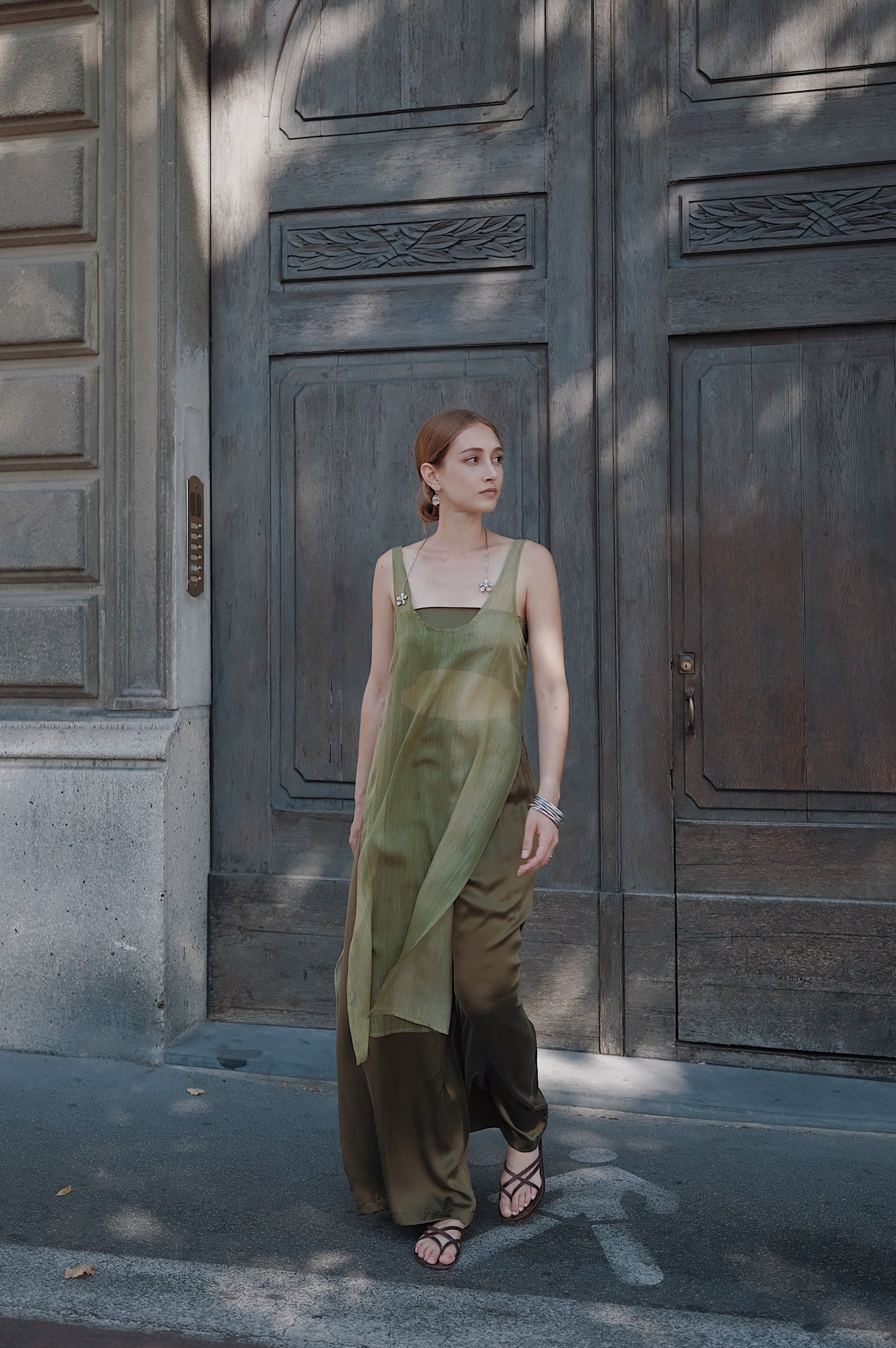 The Palma Scoop-Neck Silk Top