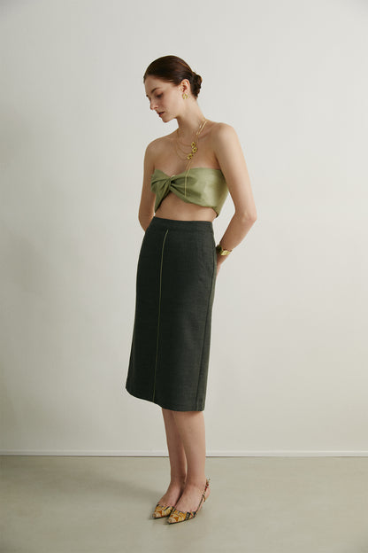 the Dafna Green Skirt