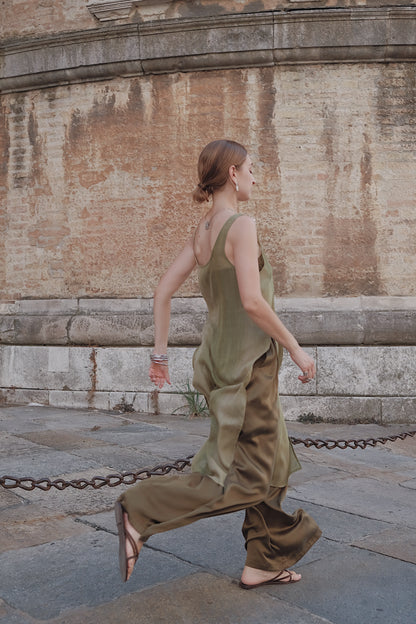 The Palma Scoop-Neck Silk Top