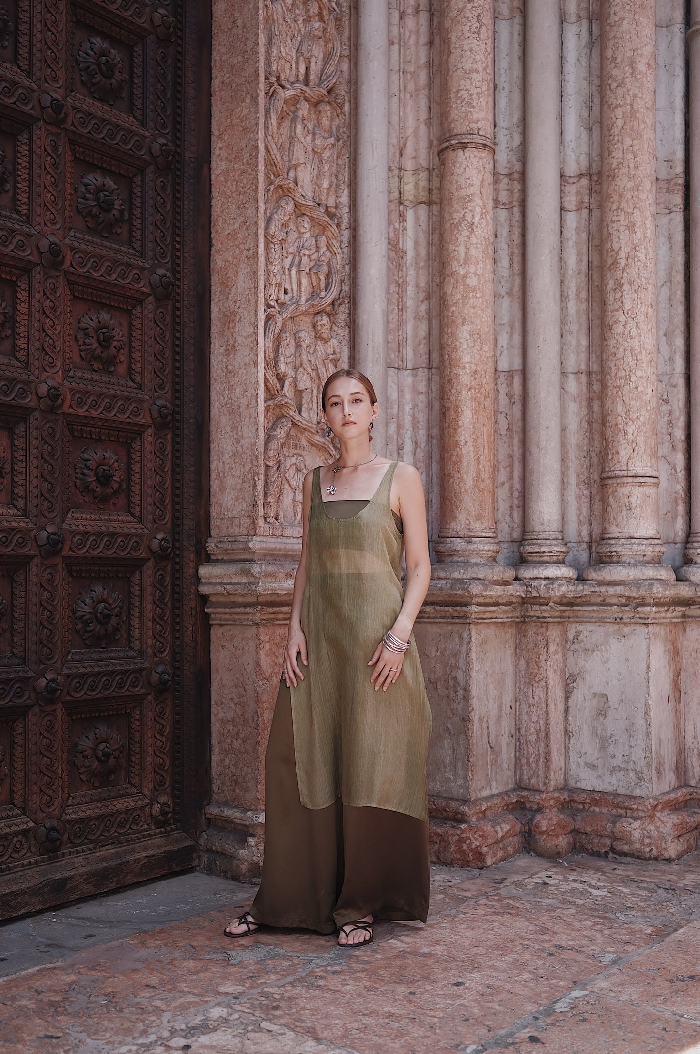 The Palma Scoop-Neck Silk Top