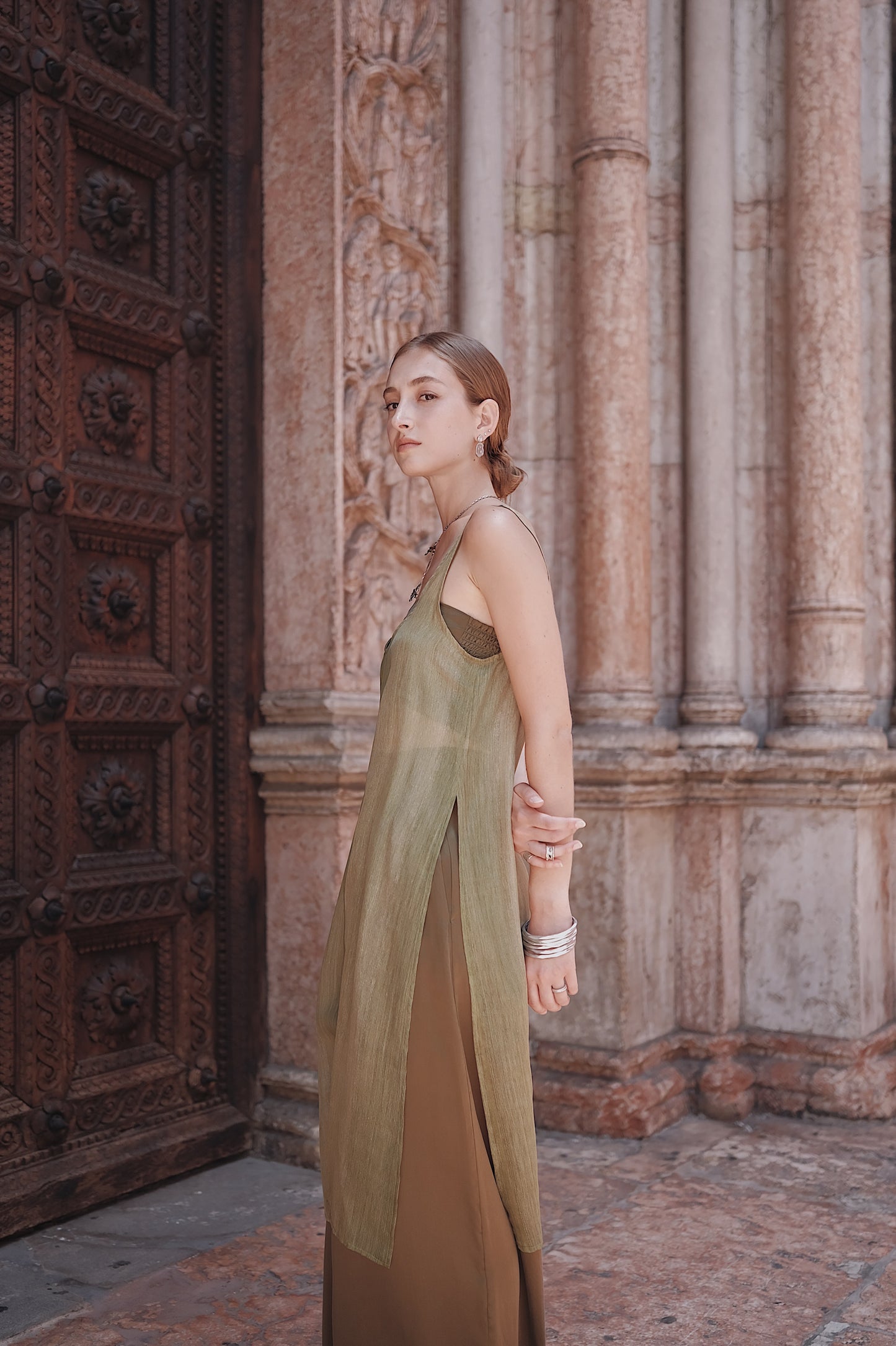 The Palma Scoop-Neck Silk Top