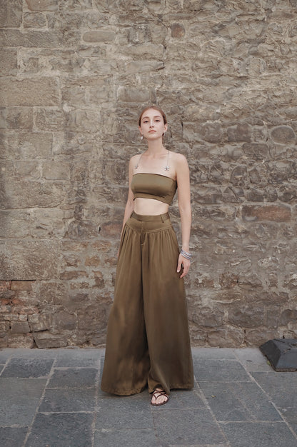 The Palma Scoop-Neck Silk Top