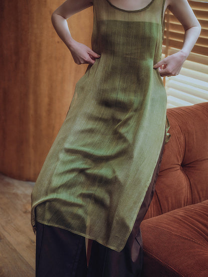 The Palma Scoop-Neck Silk Top