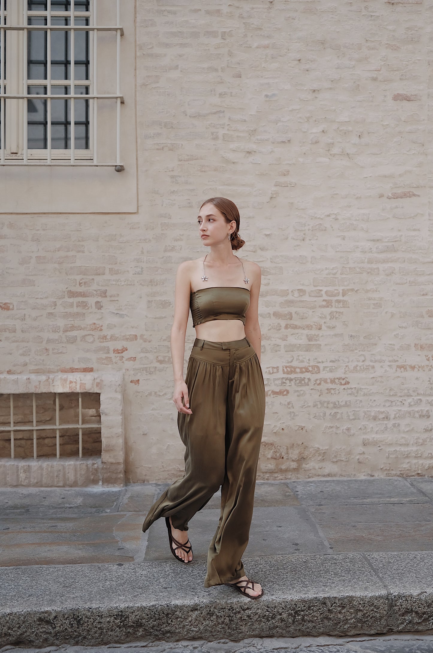 The Palma Scoop-Neck Silk Top