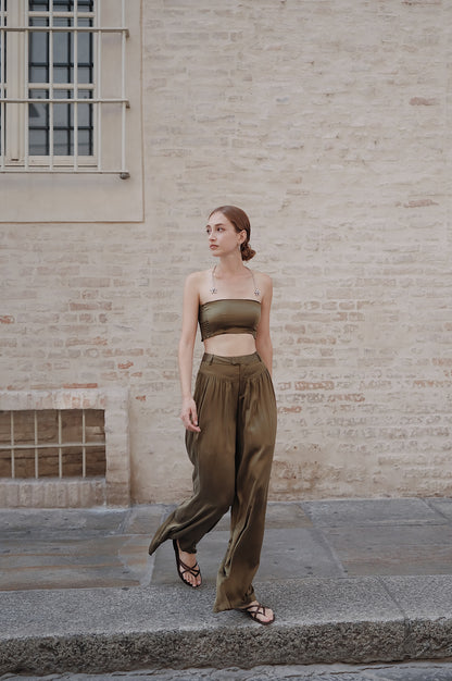 The Palma Scoop-Neck Silk Top