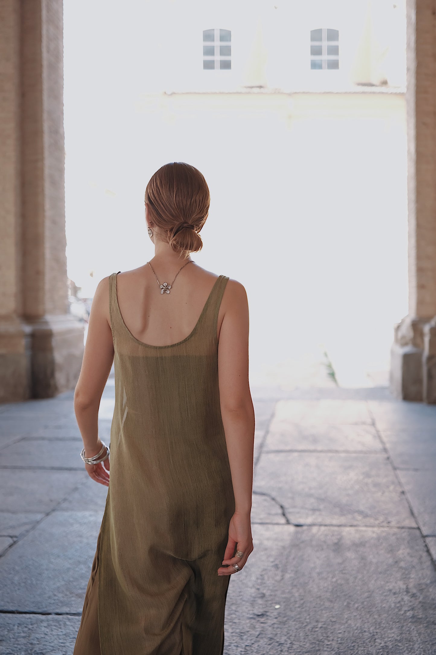 The Palma Scoop-Neck Silk Top