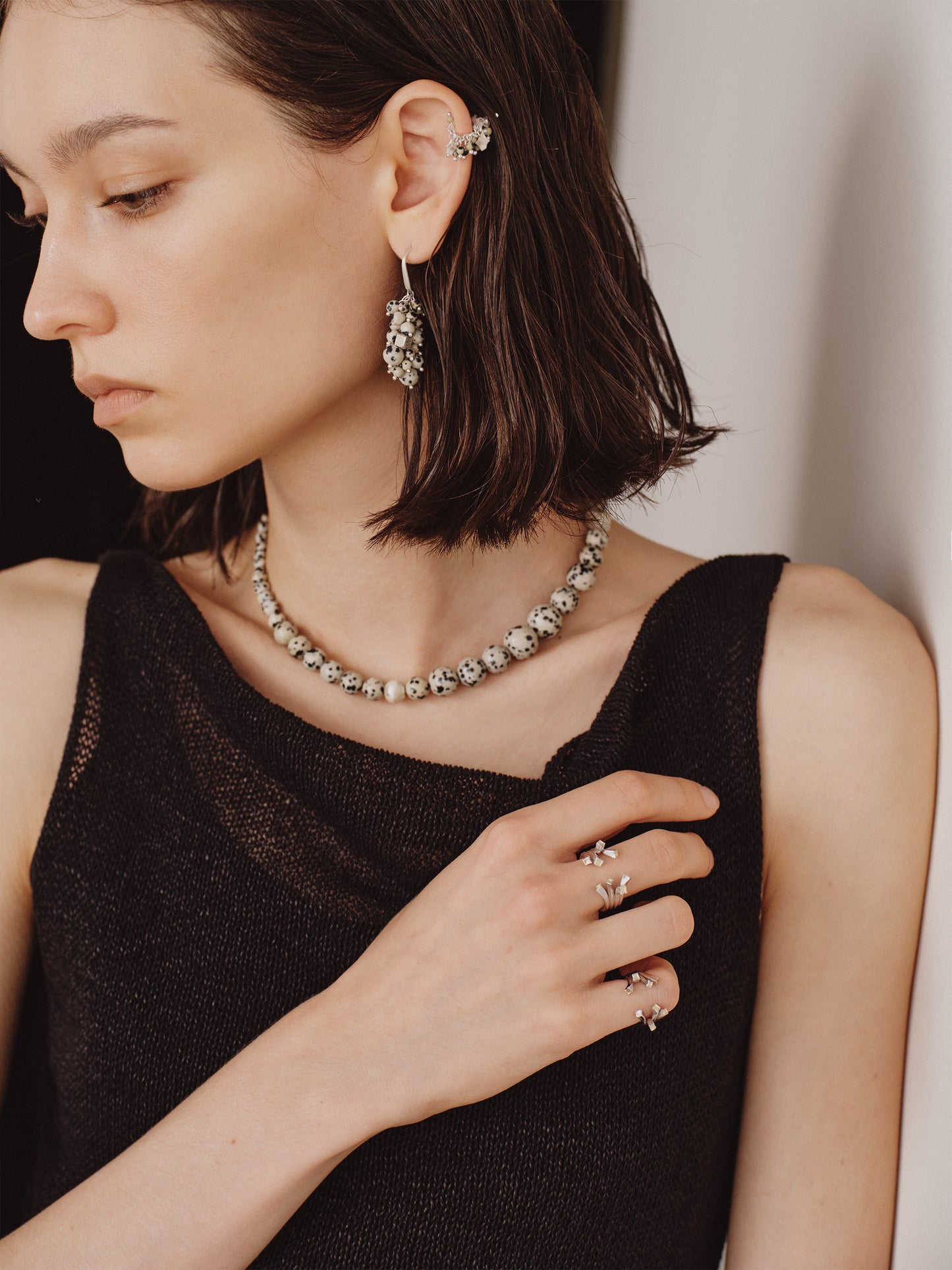 Dalmatian Stone Necklace
