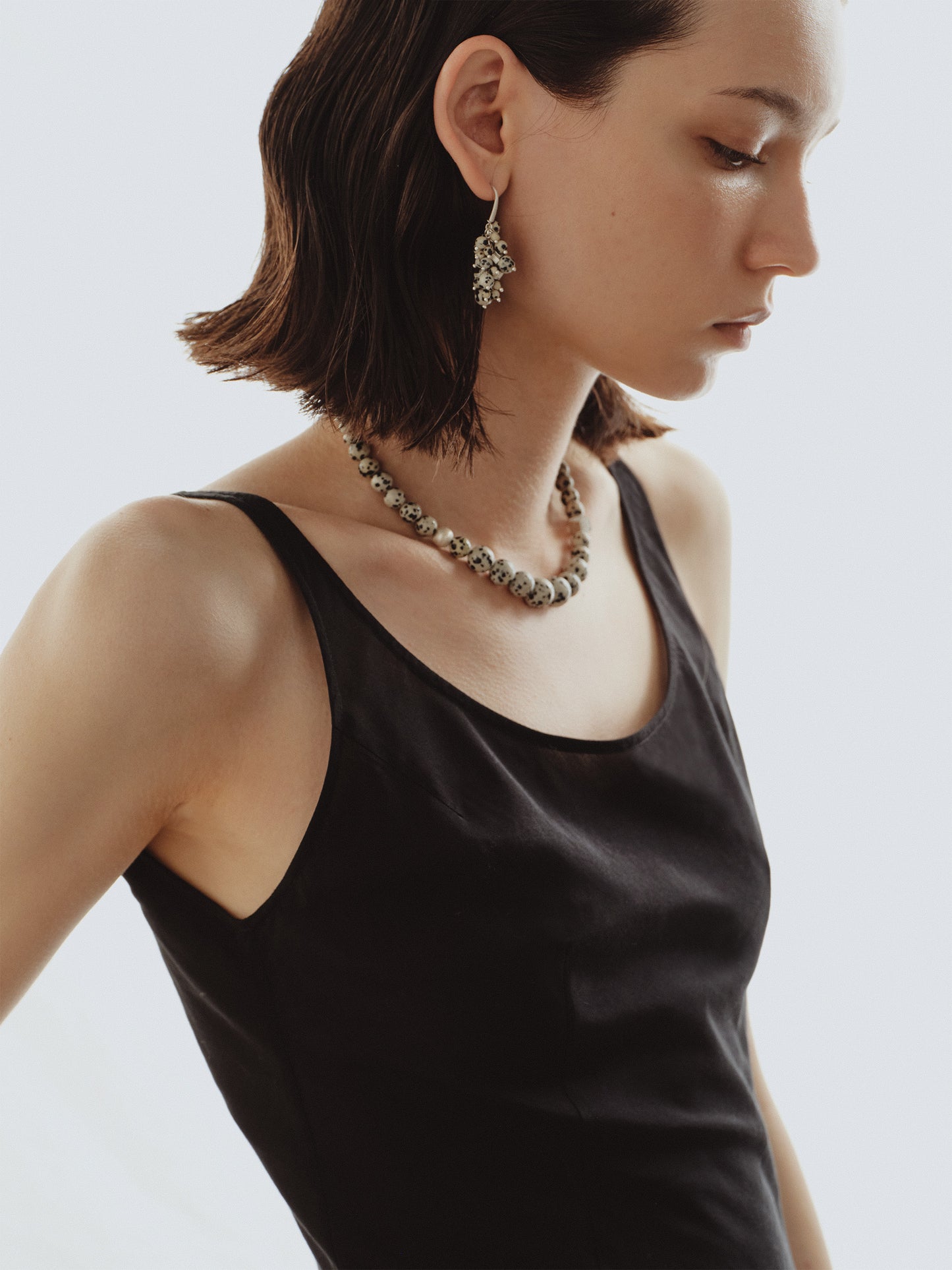 Dalmatian Stone Earrings