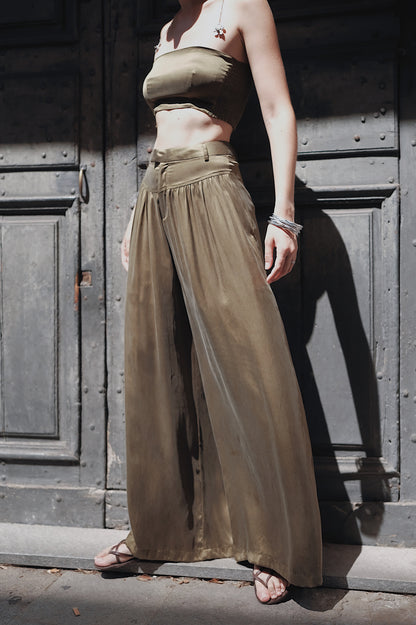 The Palma Scoop-Neck Silk Top