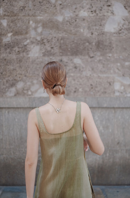The Palma Scoop-Neck Silk Top
