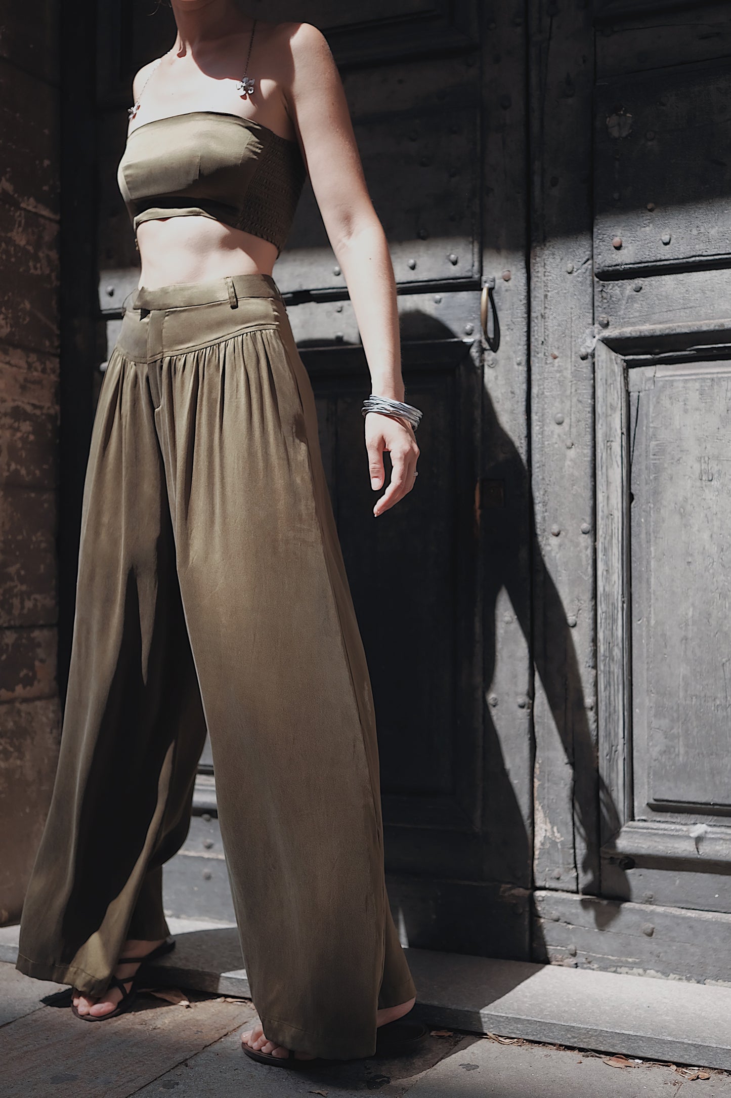 The Palma Scoop-Neck Silk Top