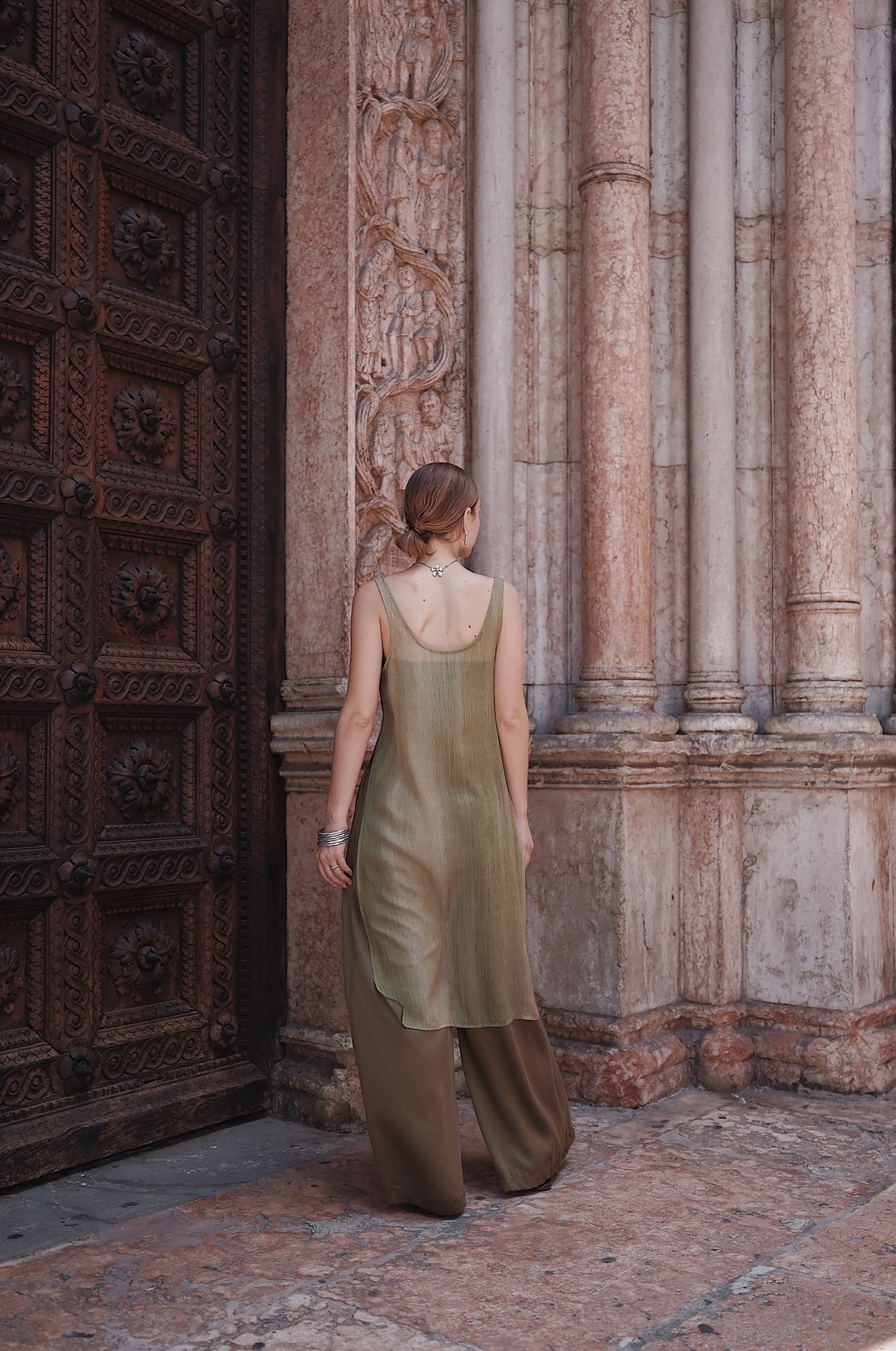 The Palma Scoop-Neck Silk Top