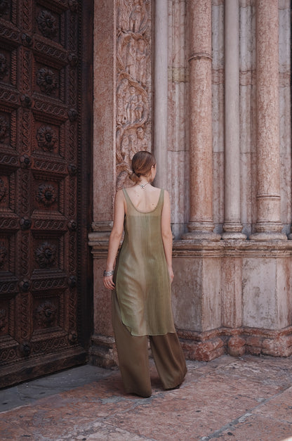 The Palma Scoop-Neck Silk Top