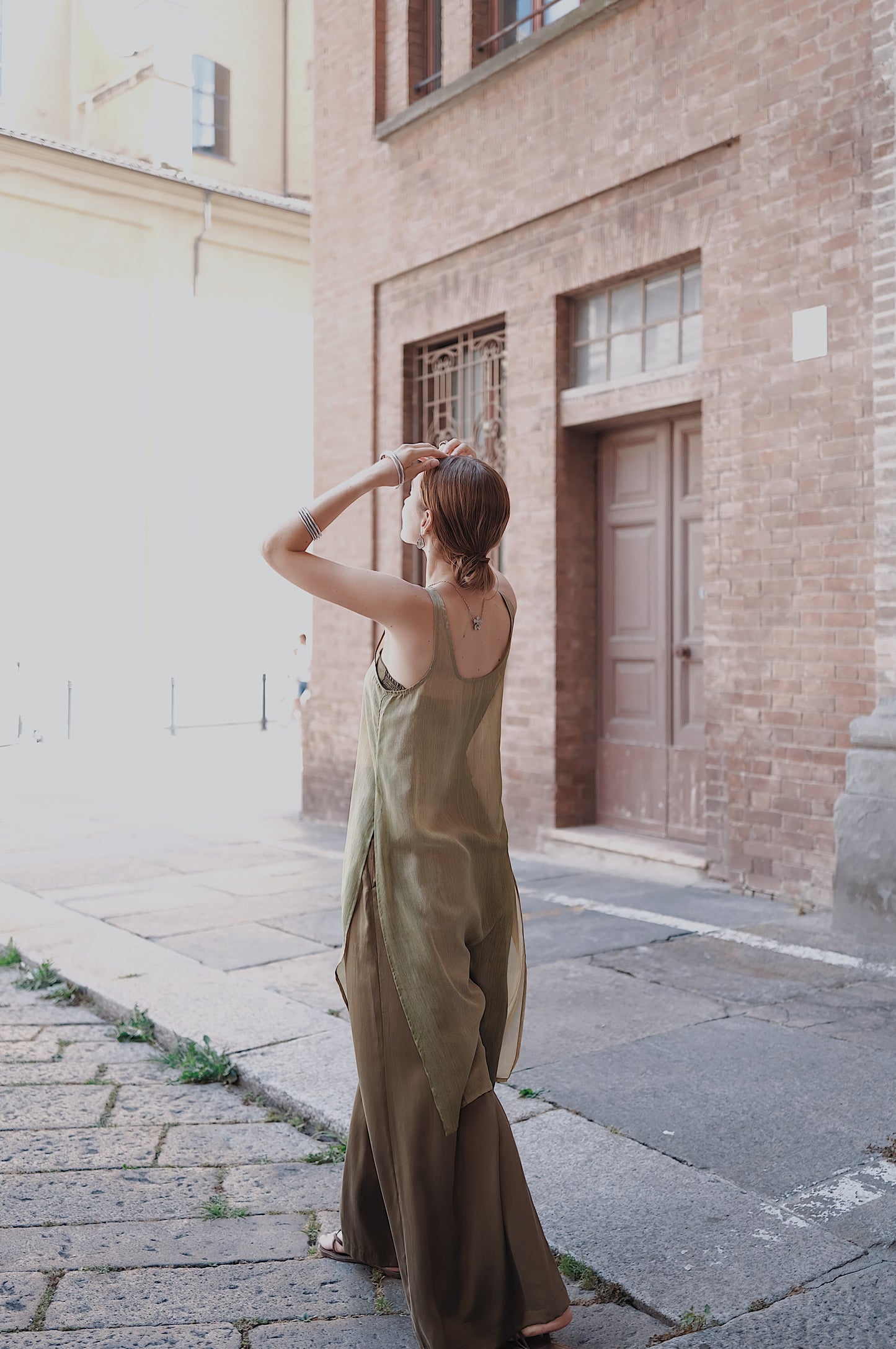 The Palma Scoop-Neck Silk Top
