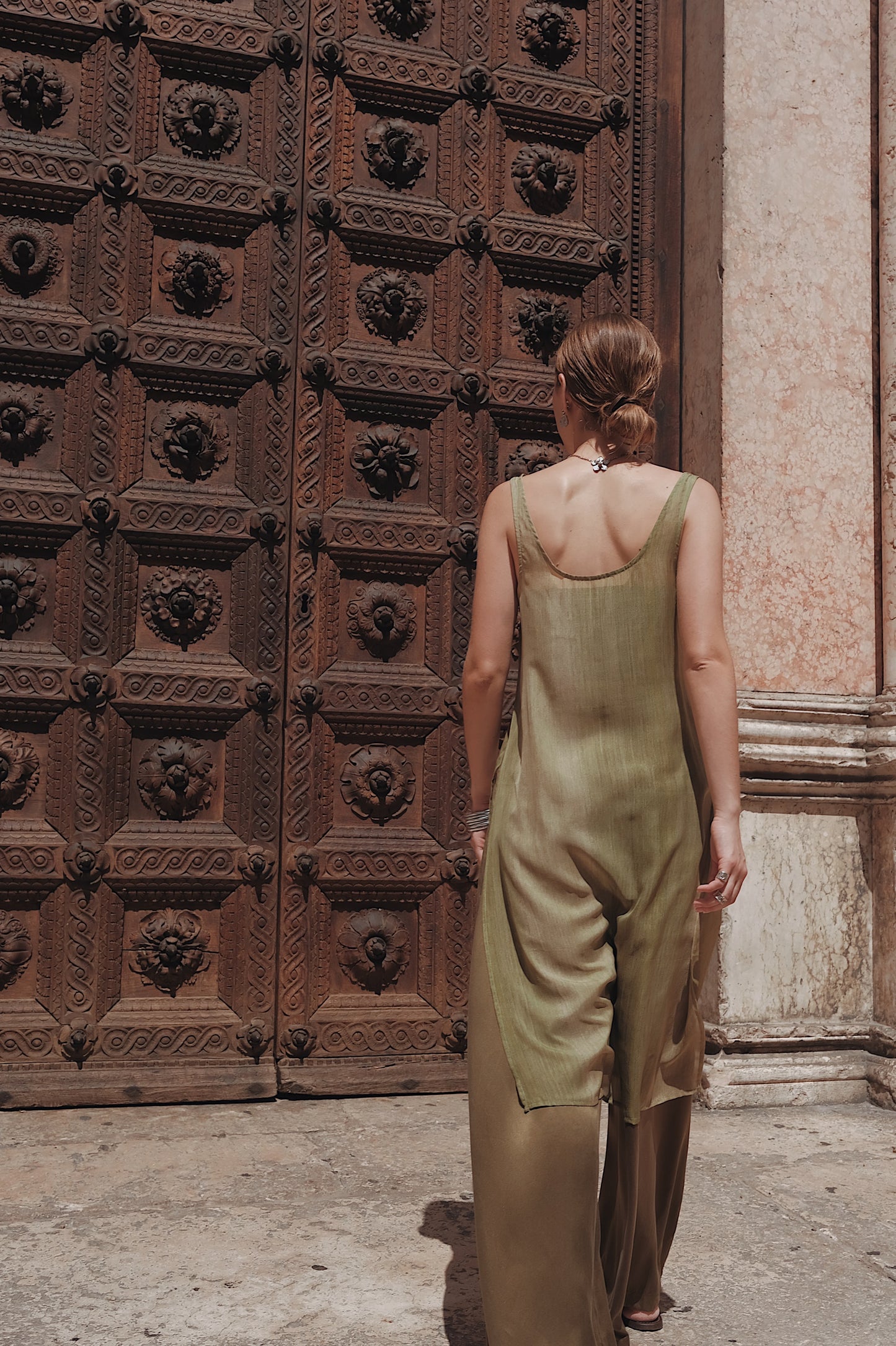 The Palma Scoop-Neck Silk Top