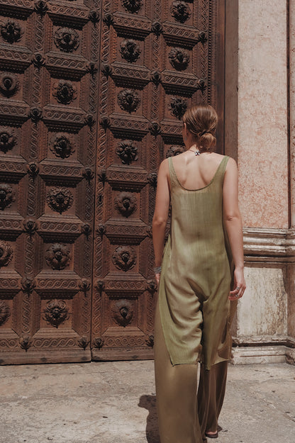 The Palma Scoop-Neck Silk Top