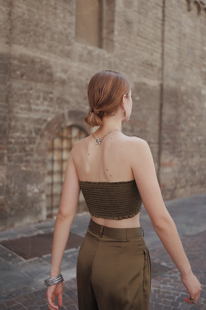 The Palma Scoop-Neck Silk Top