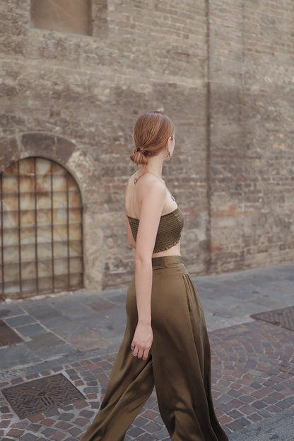 The Palma Scoop-Neck Silk Top