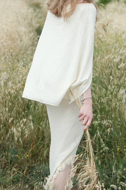 Hannah Knit and Silk Patchwork Floral Skirt