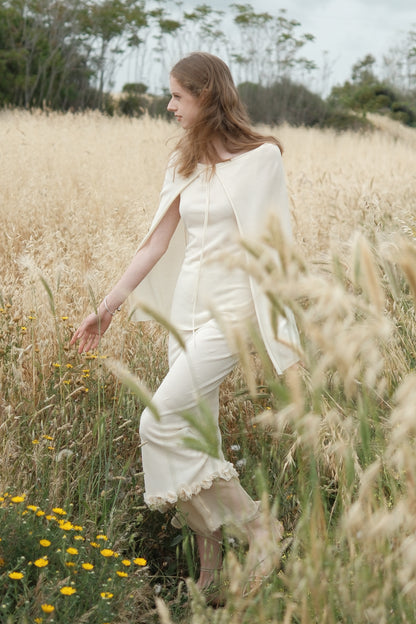 Dandara Cream-coloured Hooded Cape Top