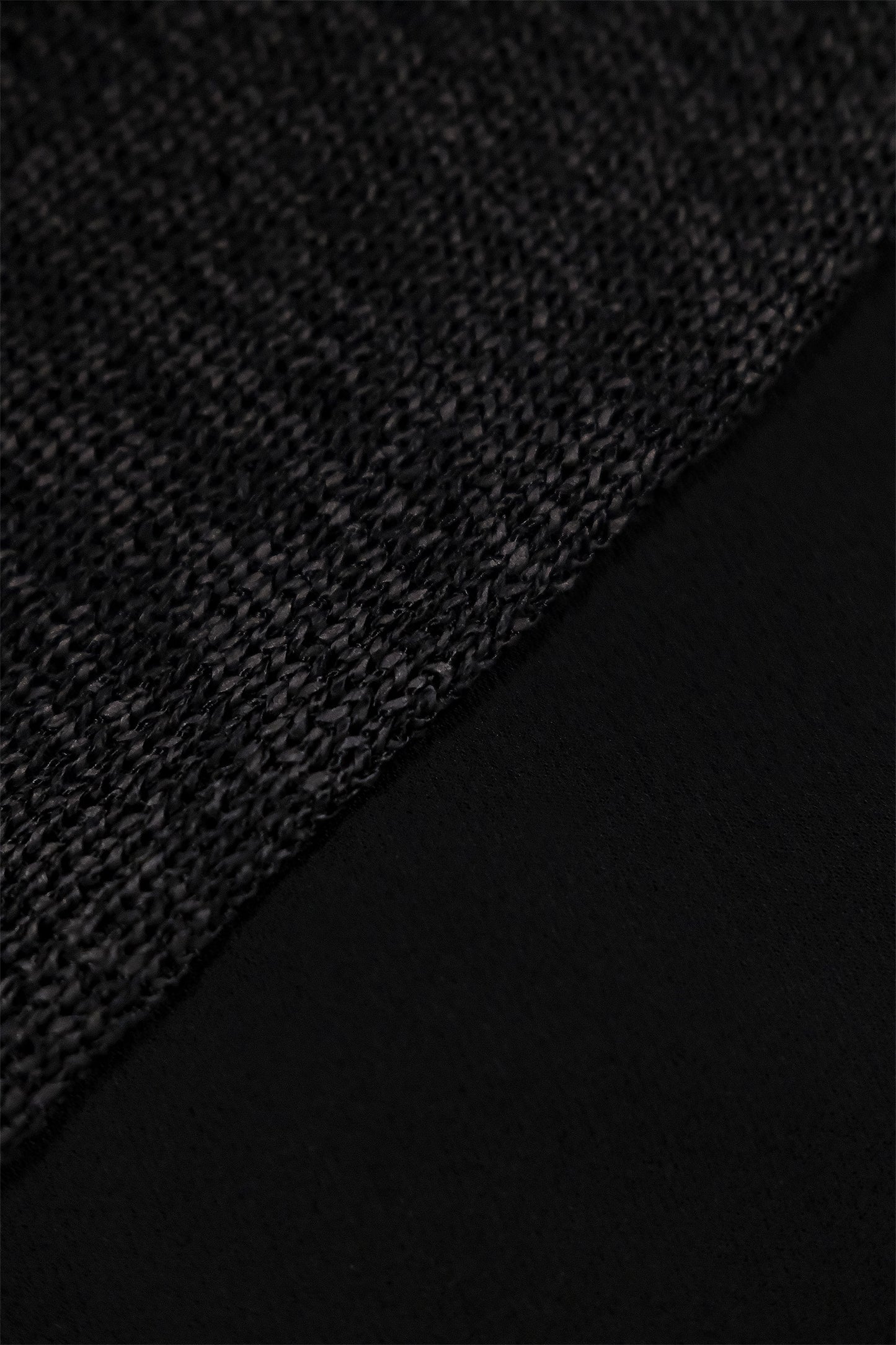 Joana Black Knit and Acetate Halter Backless Dress
