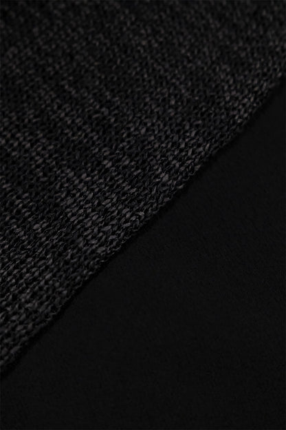 Joana Black Knit and Acetate Halter Backless Dress