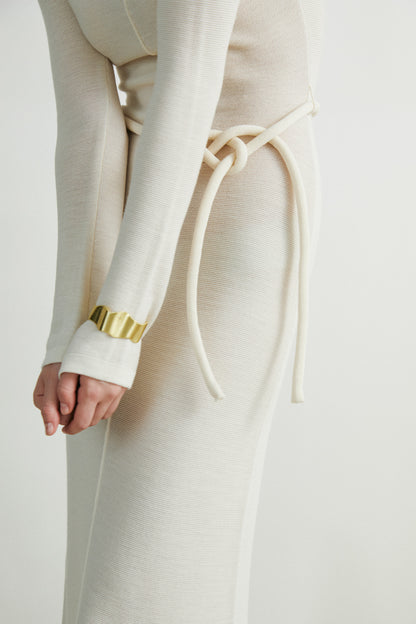 the Brenda Beige Long Dress