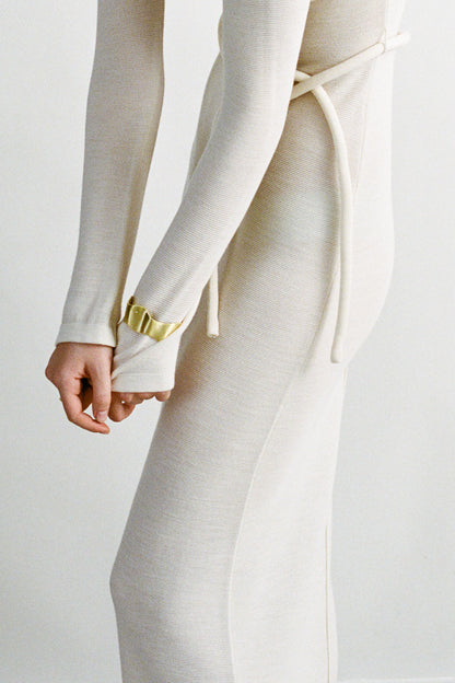the Brenda Beige Long Dress