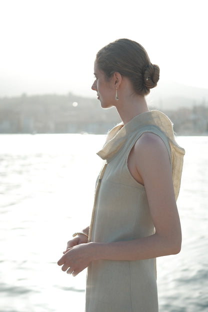 Rayssa Deep U-shaped Backless Sleeveless Dress