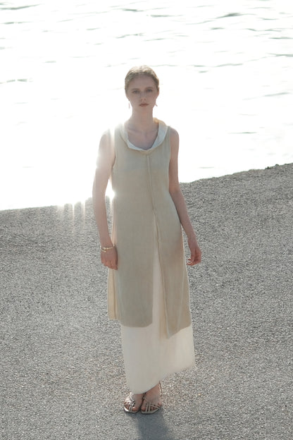 Rayssa Deep U-shaped Backless Sleeveless Dress