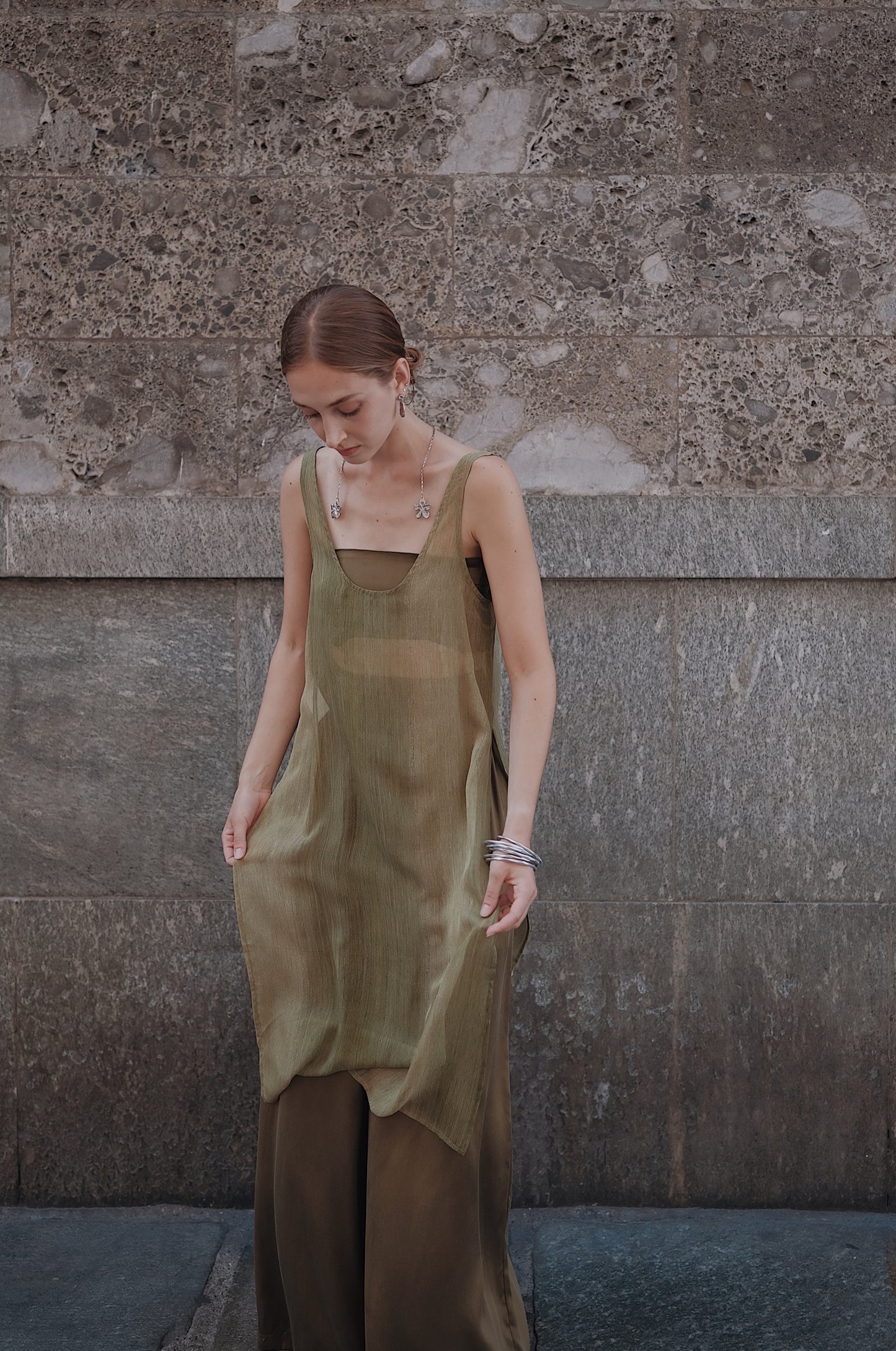 The Palma Scoop-Neck Silk Top