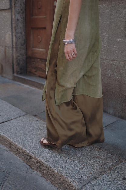 The Palma Scoop-Neck Silk Top
