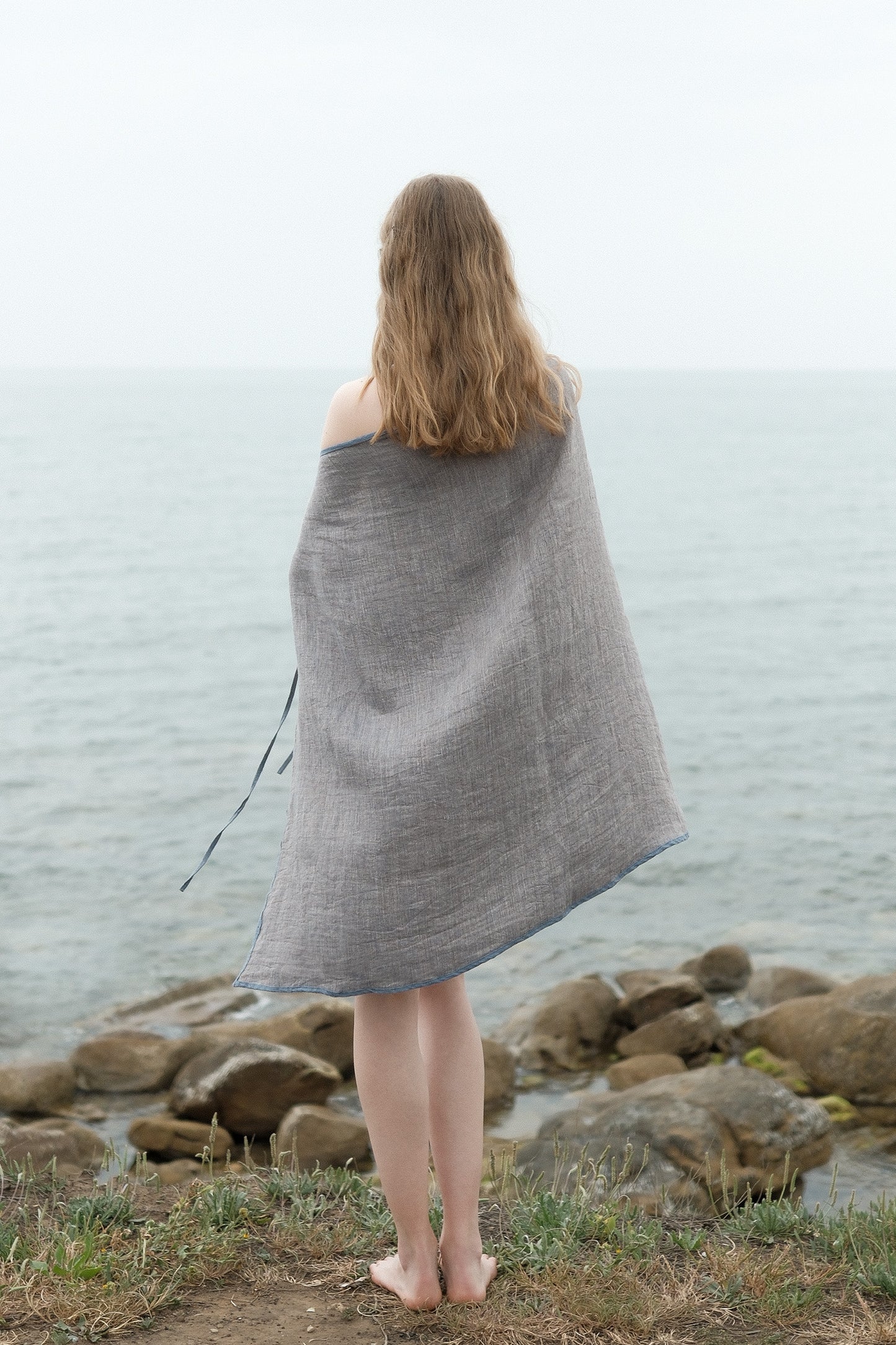 Limited Edition-Linen Double-sided Wrap-waist Skirt