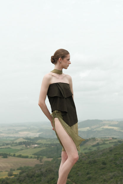 Liz Cotton Strapless Top