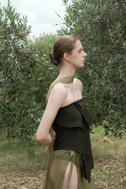 Liz Cotton Strapless Top