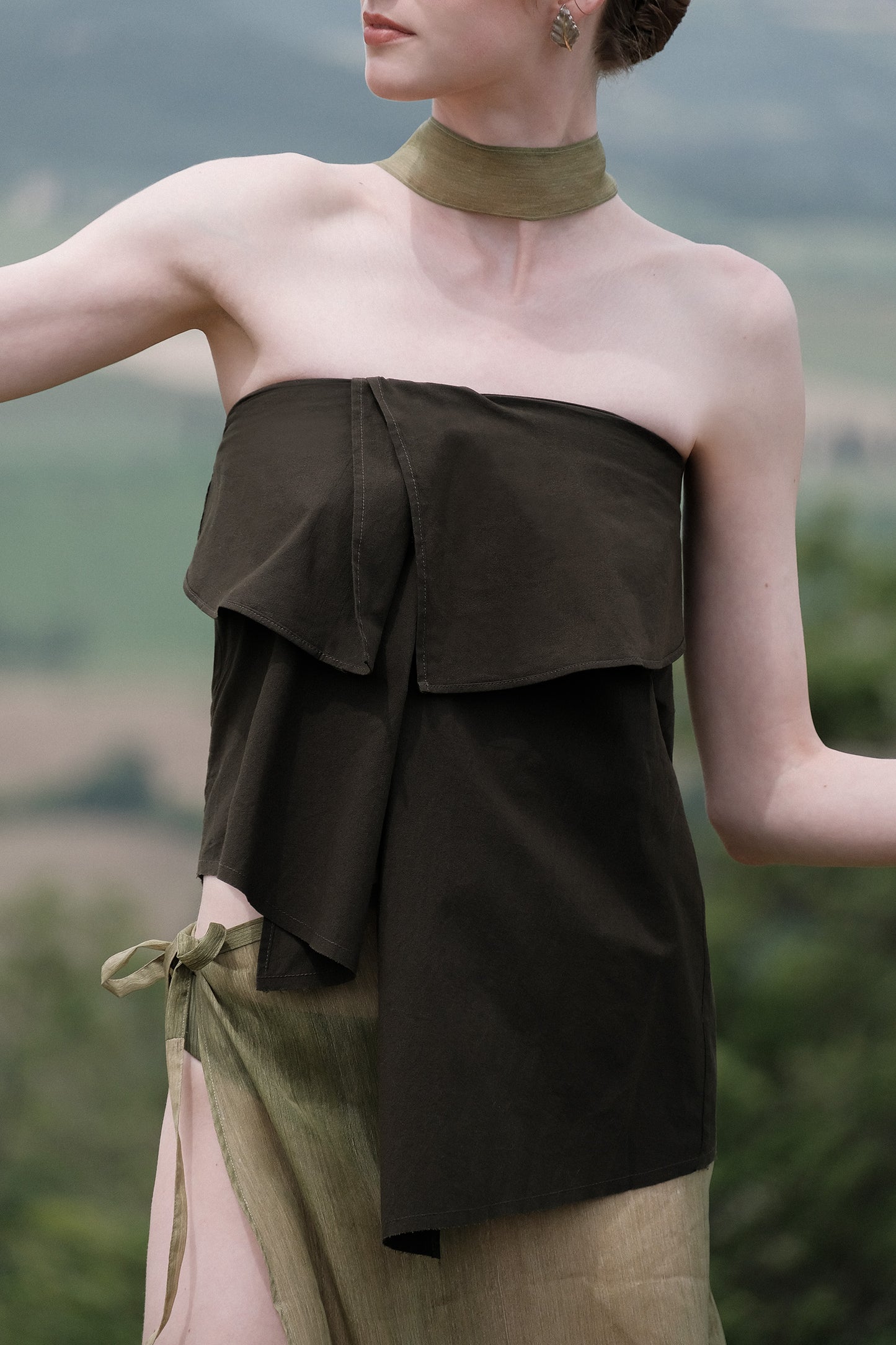 Liz Cotton Strapless Top