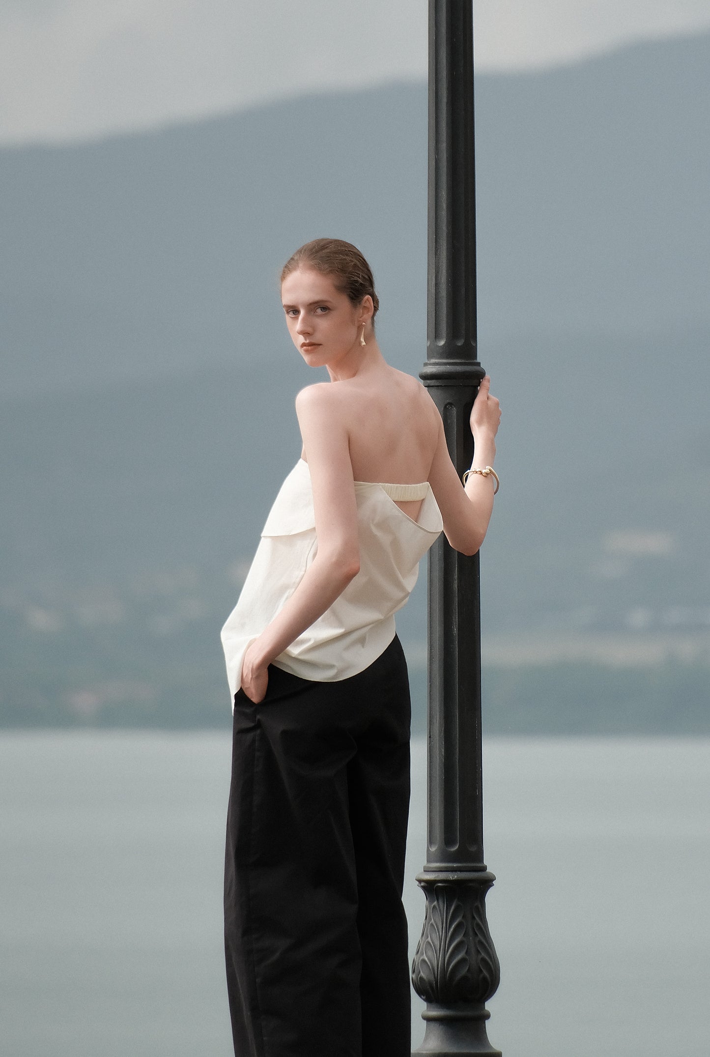 Liz Cotton Strapless Top