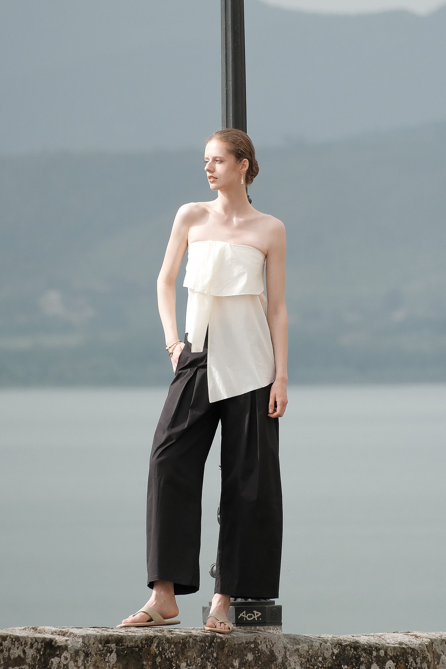 Liz Cotton Strapless Top