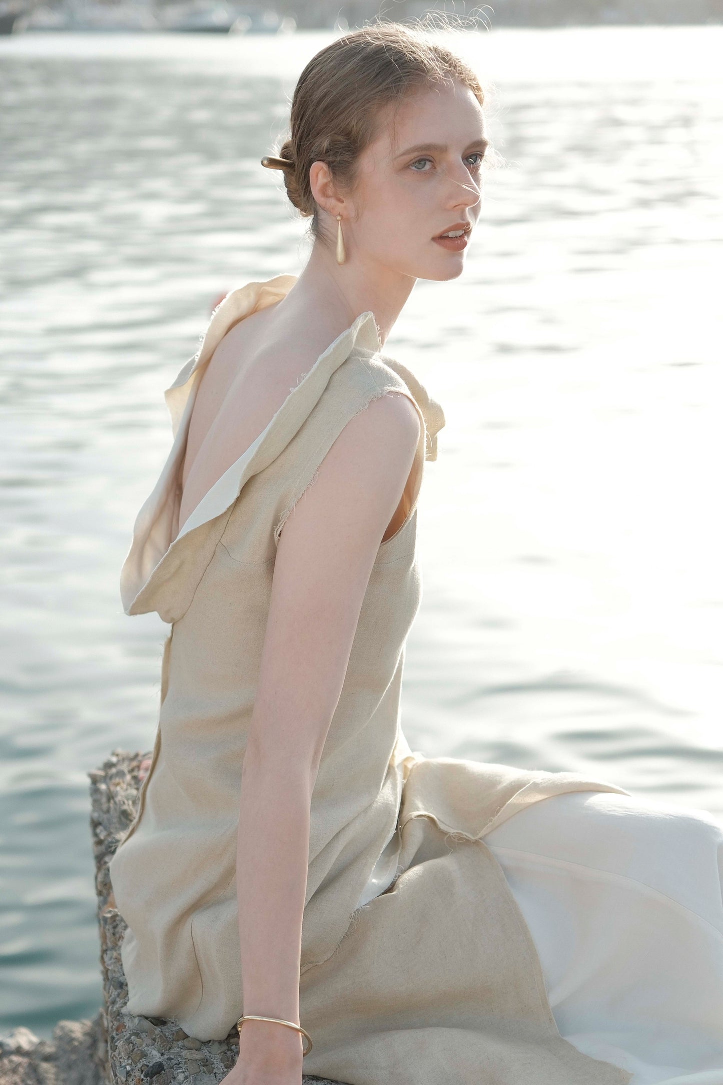 Tainá Cream Double-layered Skirt