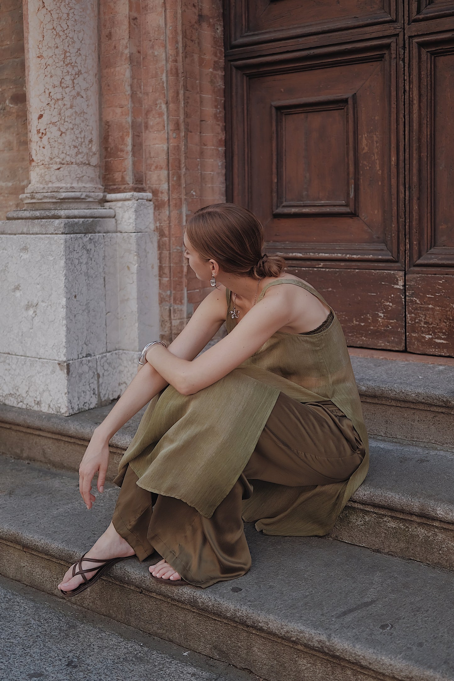 The Palma Scoop-Neck Silk Top