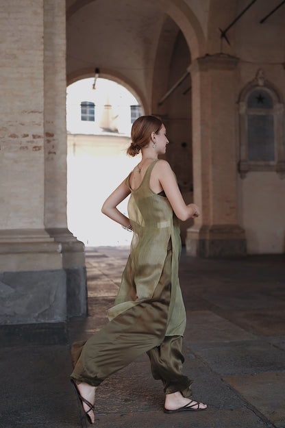 The Palma Scoop-Neck Silk Top