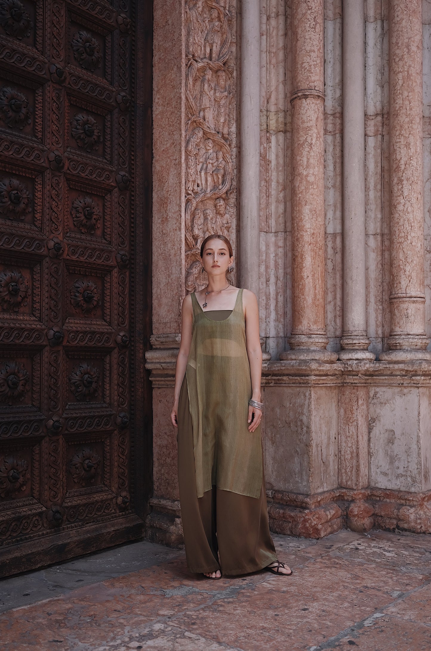 The Palma Scoop-Neck Silk Top