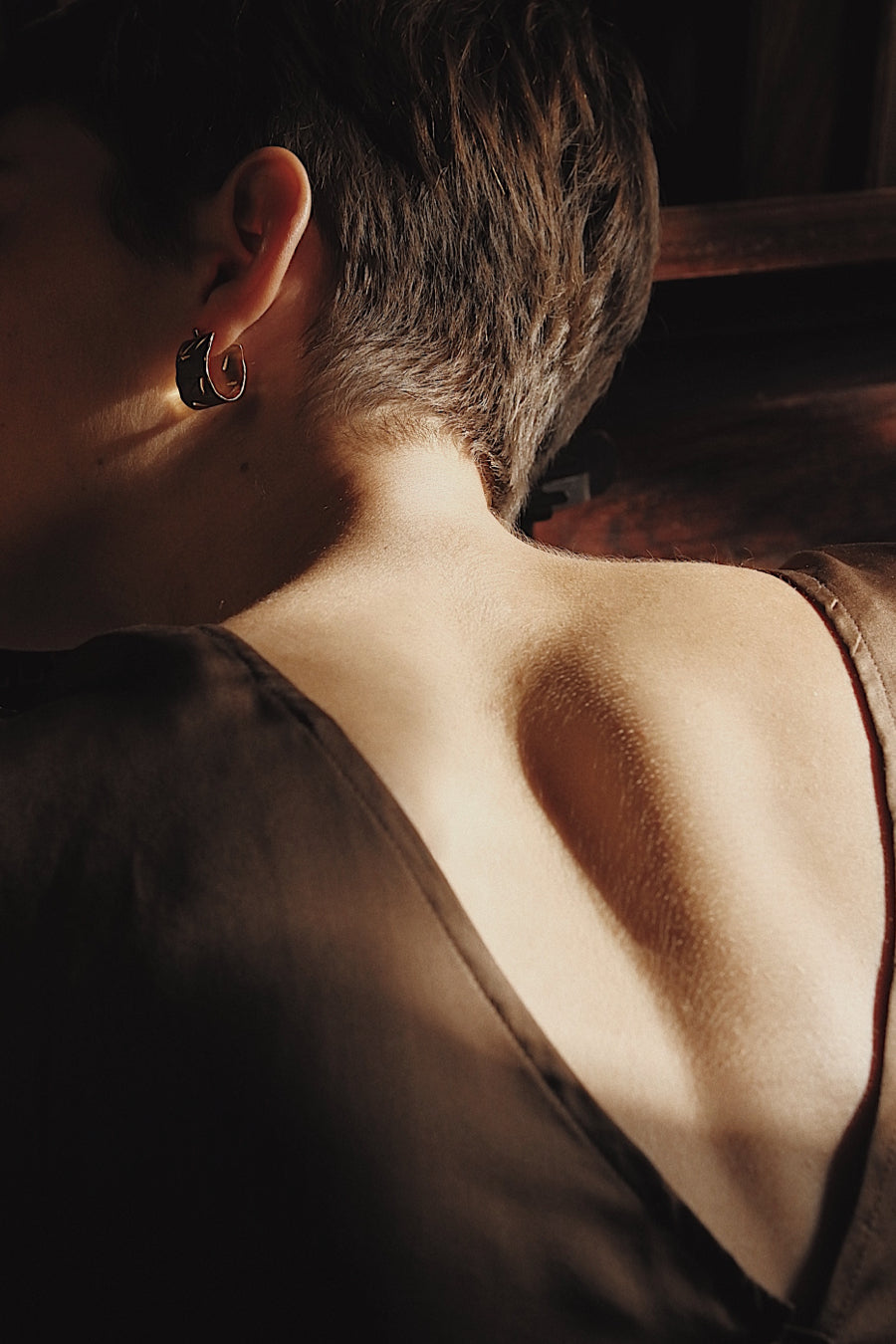 The Gold Bamboo Leaf Eearrings