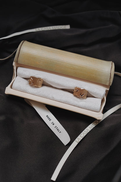 The Gold Bamboo Leaf Eearrings