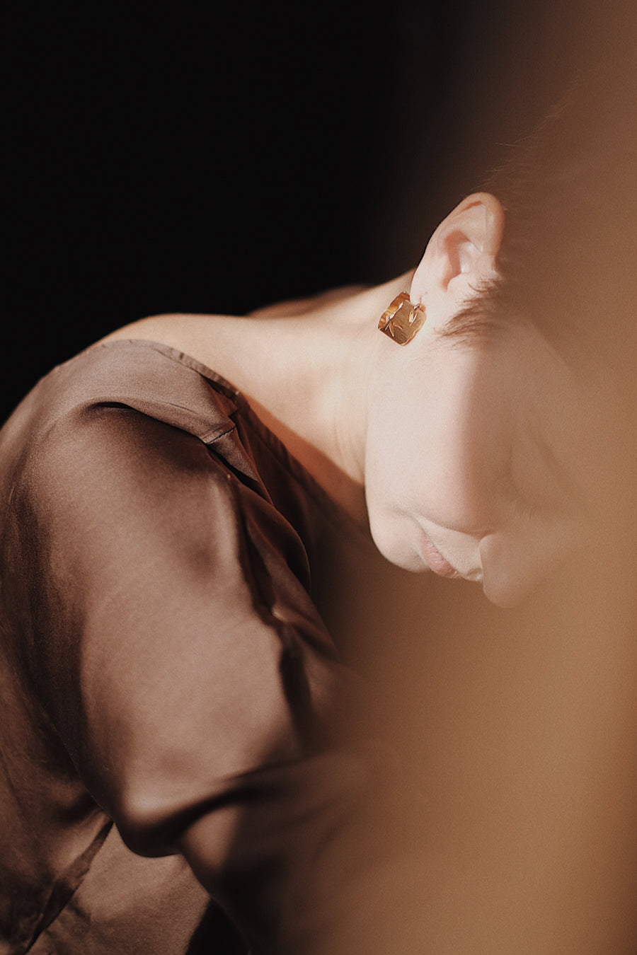 The Gold Bamboo Leaf Eearrings