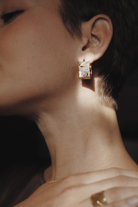 The Gold Bamboo Leaf Eearrings