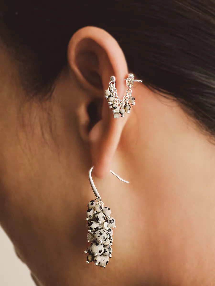 Dalmatian Stone Ear Stud