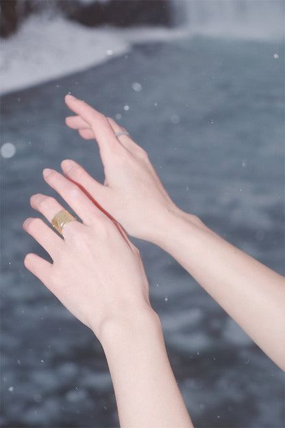 The Gold Bamboo Leaf Ring